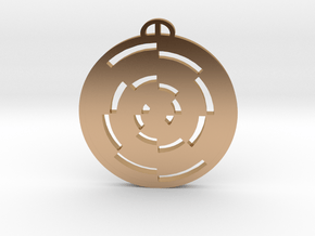 Bournemouth-, Hampshire Crop Circle Pendant in Polished Bronze