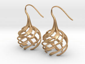 Water Swirl earrings (2nd edition) in Natural Bronze