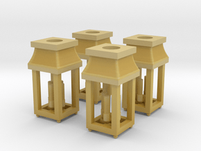 1:48 Miniature Pagoda Lanterns - 4x in Tan Fine Detail Plastic