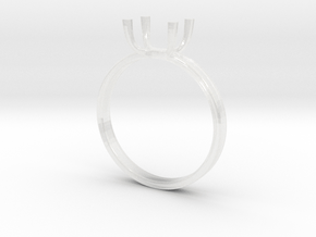 Ring for Diamond All Sizes in Clear Ultra Fine Detail Plastic: 4.5 / 47.75