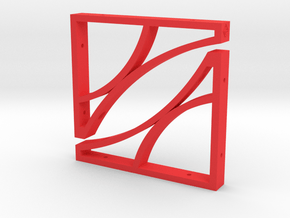 Pair of Shelving Brackets in Red Smooth Versatile Plastic
