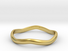 Ring Weaved Shape Design multisize, all sizes in Polished Brass: 5 / 49
