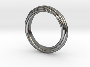 Woven Ring All Sizes, Multisize in Fine Detail Polished Silver: 5 / 49