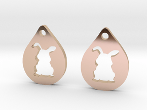 bunny_earrings in 14k Rose Gold Plated Brass