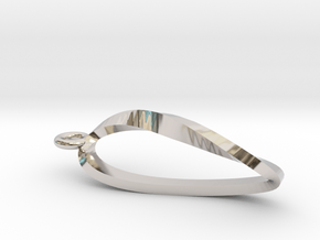 Moebius Strip Necklace Pendant in Platinum