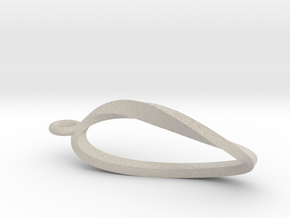 Moebius Strip Necklace Pendant in Natural Sandstone