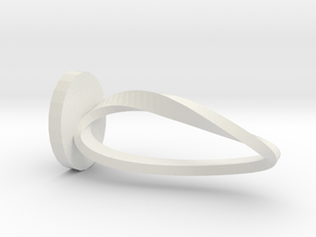 Smaller Moebius in White Natural Versatile Plastic