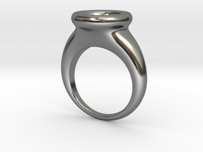 Ring base for your stone in Polished Silver: 3 / 44