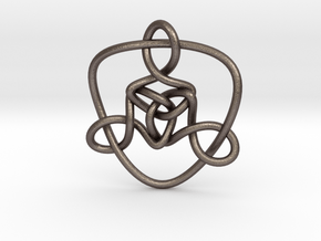 Celtic Knots 01 (small) in Polished Bronzed Silver Steel