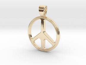 Peace and love in 14K Yellow Gold