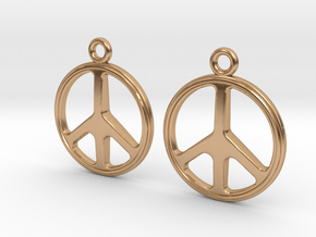 Peace and love in Polished Bronze