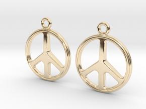 Peace and love in 14K Yellow Gold