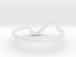 sinewave ring All sizes, Multisize in Clear Ultra Fine Detail Plastic: 5.5 / 50.25