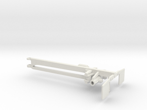 1/50th General Single Axle Lowboy Booster  in White Natural Versatile Plastic