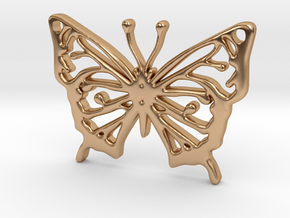 butterfly pendant in Polished Bronze