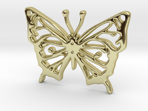 butterfly pendant in 18K Yellow Gold