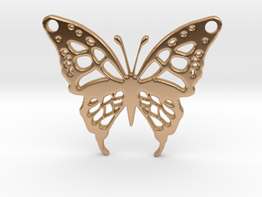 Butterfly pendant in Polished Bronze