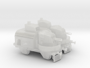 1/200th scale Armoured traincars, gun carriage in Clear Ultra Fine Detail Plastic