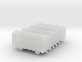 1/200th scale 4 pcs G type box cars in Clear Ultra Fine Detail Plastic