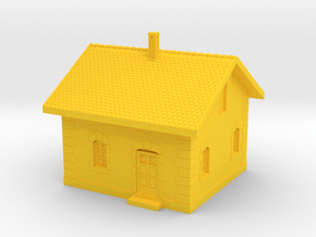 1/200th scale MÁV guard house in Yellow Smooth Versatile Plastic