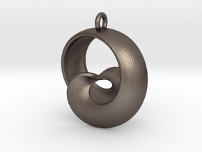 Half Mob-Tor: the half Mobius Torus Shell in Polished Bronzed Silver Steel