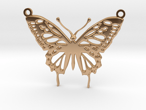 Butterfly Pendant in Polished Bronze