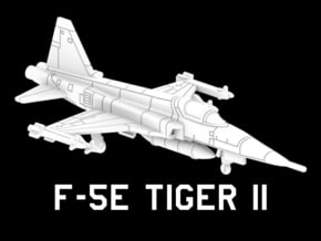 F-5E Tiger II (Loaded) in White Natural Versatile Plastic: 1:220 - Z