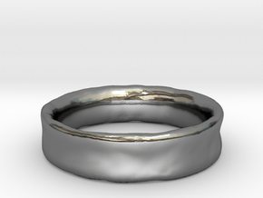Textured band All Sizes, Multisize in Fine Detail Polished Silver: 13 / 69