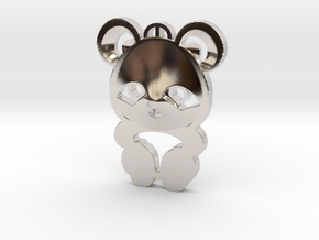 baby panda pendant in Platinum