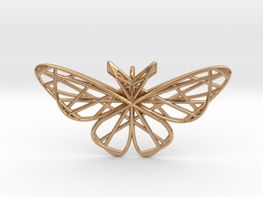 Geometric Butterfly Pendant in Polished Bronze