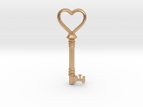 heart key in Natural Bronze