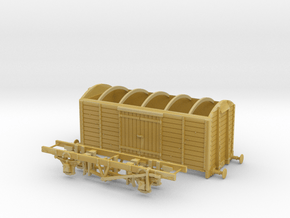 HO Scale LBSCR 8 ton Covered Goods Wagon  in Tan Fine Detail Plastic