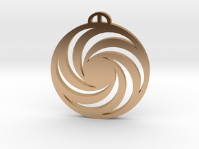 Großziethen  Brandeburg Crop Circle Pendant in Polished Bronze