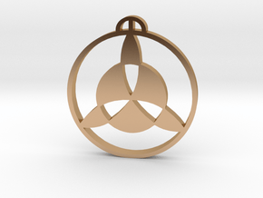 Strethall Essex Crop Circle Pendant in Polished Bronze