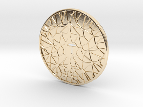 Biττensor Neural Coin (Large) in 14K Yellow Gold
