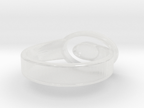 Open Oval ring All sizes, Multisize in Clear Ultra Fine Detail Plastic: 5 / 49