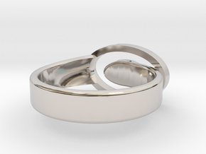 Open Oval ring All sizes, Multisize in Rhodium Plated Brass: 5 / 49
