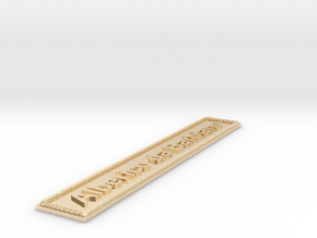 Nameplate Alberico da Barbiano in 14k Gold Plated Brass