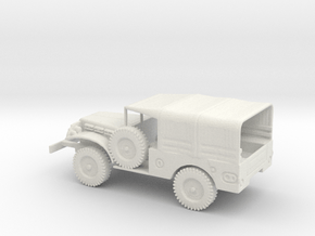 1/76 Scale Dodge WC-51 with Cover in White Natural Versatile Plastic