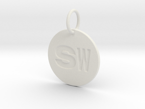 Shapeways Keychain in White Natural Versatile Plastic