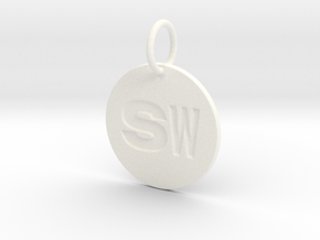 Shapeways Keychain in White Smooth Versatile Plastic