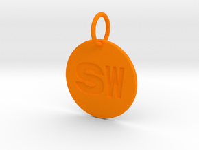 Shapeways Keychain in Orange Smooth Versatile Plastic