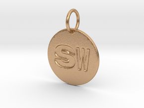 Shapeways Keychain in Natural Bronze