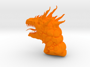 dragon in Orange Smooth Versatile Plastic: Medium