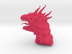 dragon in Pink Smooth Versatile Plastic: Medium
