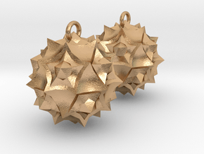 Spikey Earrings in Natural Bronze