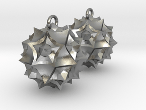 Spikey Earrings in Natural Silver