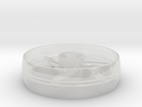 Curved Six Spoke Pulley 22mm in Clear Ultra Fine Detail Plastic