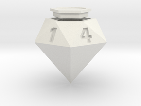 Diamond D6 in White Natural Versatile Plastic