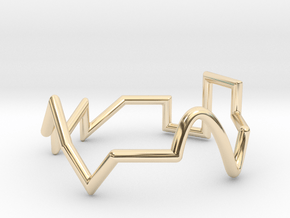 Math wave  function ring All Sizes, Multisize in 14K Yellow Gold: 5.5 / 50.25